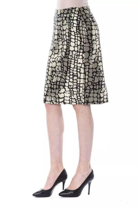 BYBLOS Gold Viscose Women Skirt - Hilstor