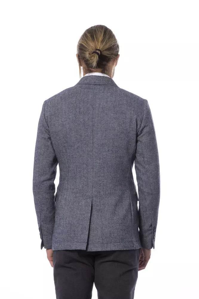 Verri Blue Wool Men Blazer - Hilstor