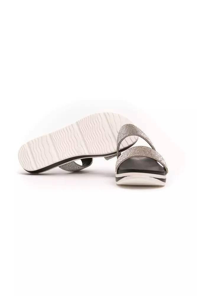 Péché Originel Silver Textile Women Sandal - Hilstor