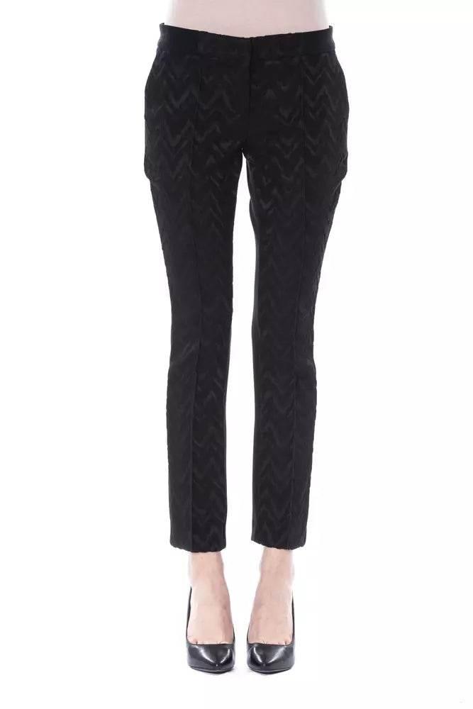 BYBLOS Black Marabou Women's Pants - Hilstor