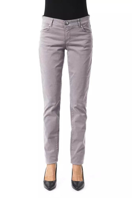 BYBLOS Gray Cotton Women Jeans - Hilstor
