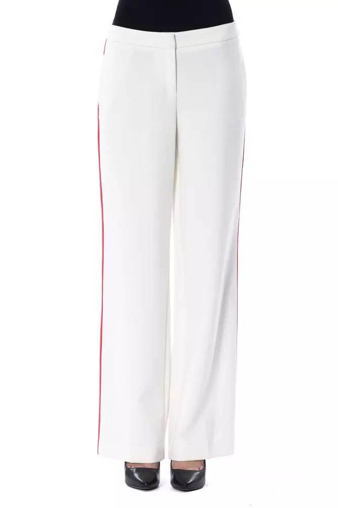 BYBLOS White Polyester Women's Pants - Hilstor