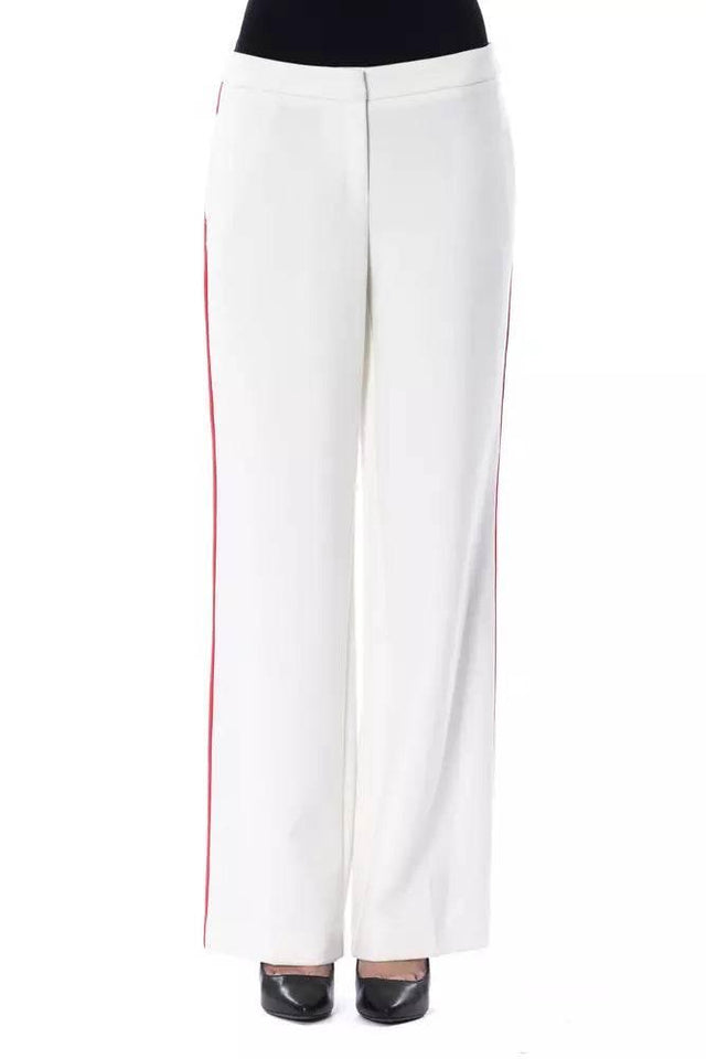 BYBLOS White Polyester Women's Pants - Hilstor