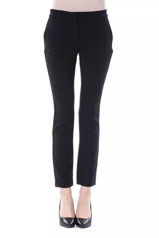 BYBLOS Black Polyester Women Pants - Hilstor