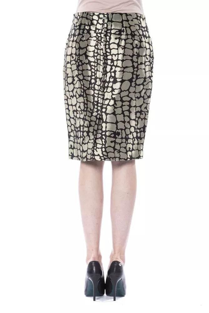 BYBLOS Gold Viscose Women Skirt - Hilstor