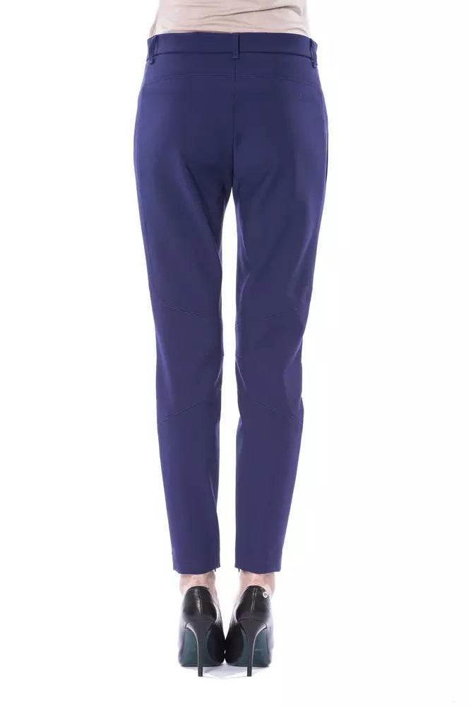 BYBLOS Blue Polyester Women's Slim Fit Pant - Hilstor
