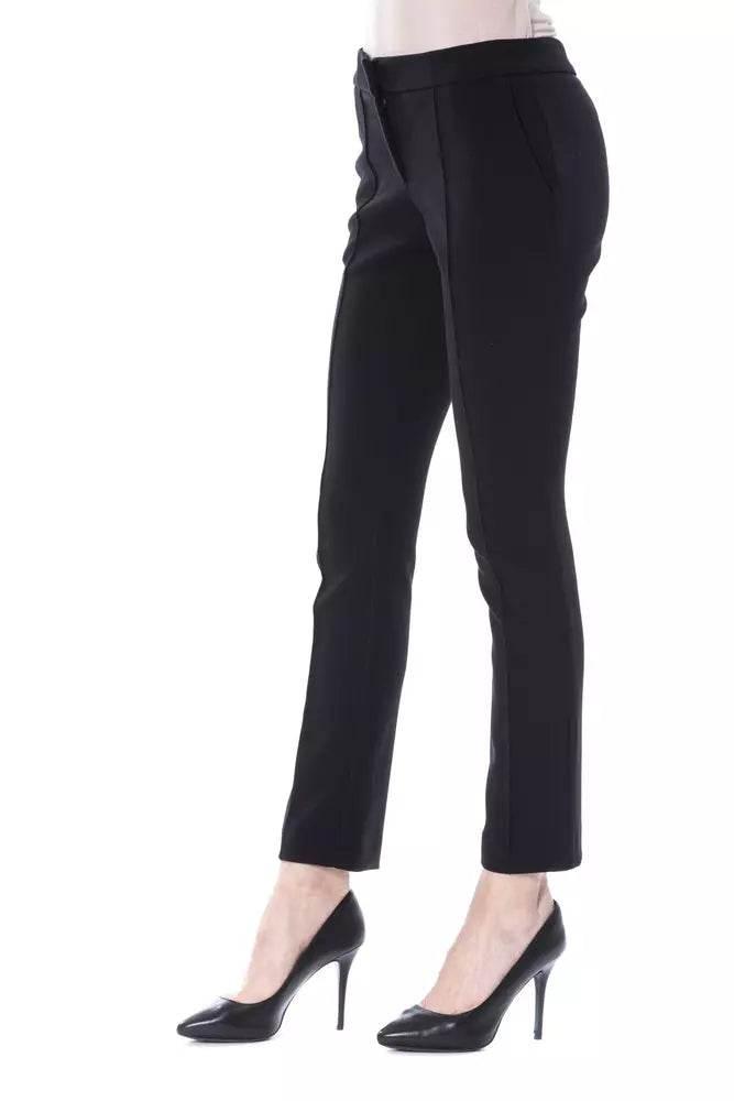 BYBLOS Black Polyester Women Pants - Hilstor