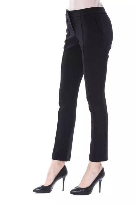 BYBLOS Black Polyester Women Pants - Hilstor