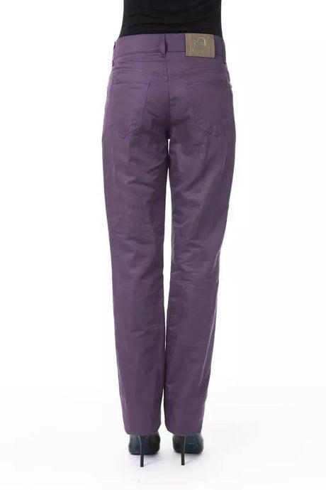 BYBLOS Purple Cotton Women's Pants - Hilstor