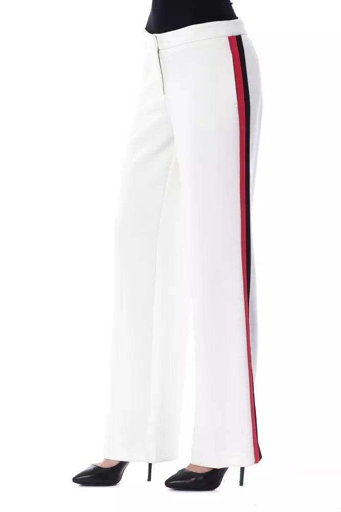 BYBLOS White Polyester Women's Pants - Hilstor