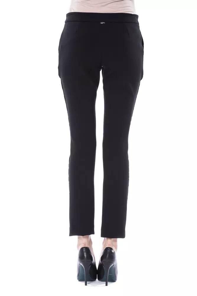 BYBLOS Black Marabou Women's Pants - Hilstor