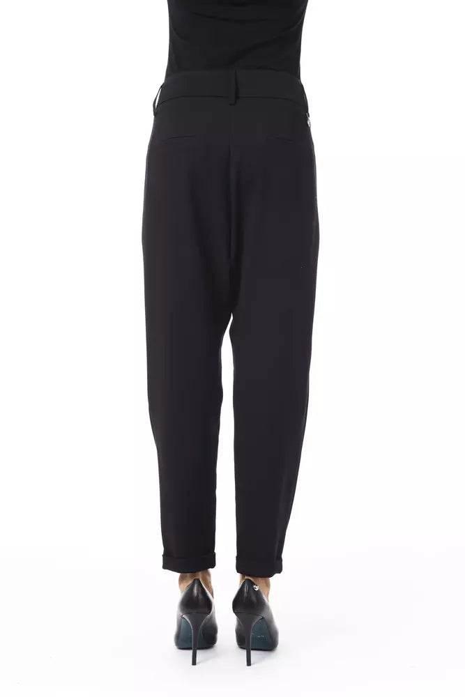 BYBLOS Black Polyester Women Pants - Hilstor