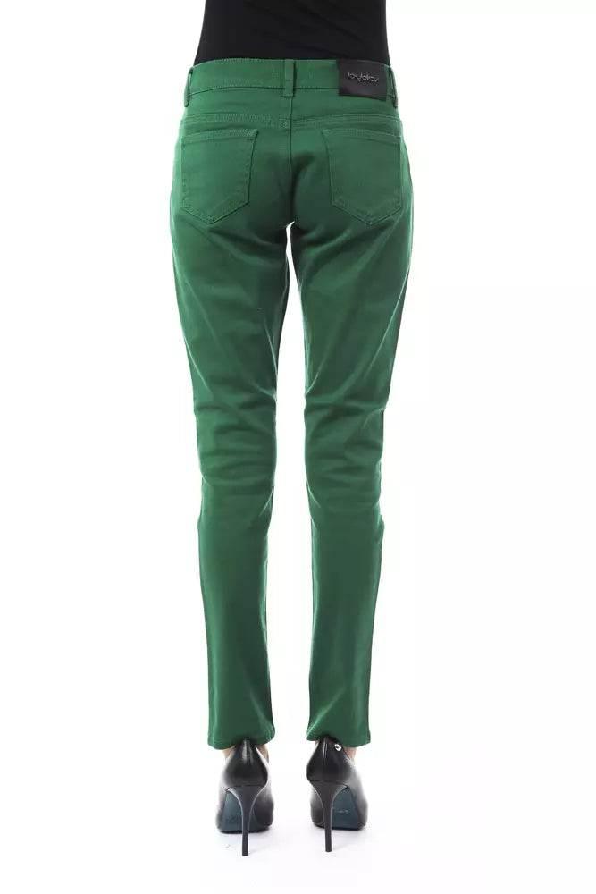 BYBLOS Green Cotton Women Pants - Hilstor
