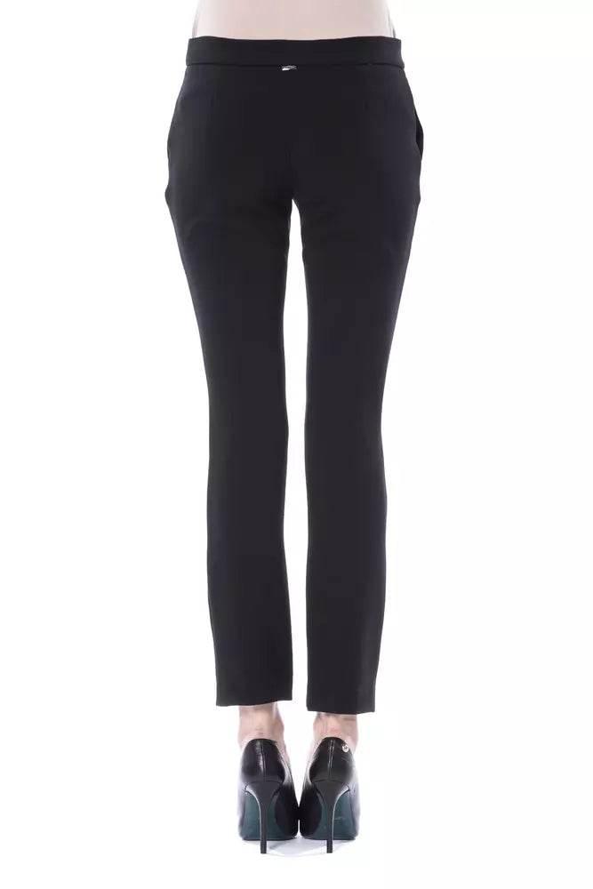 BYBLOS Black Polyester Women Pants - Hilstor