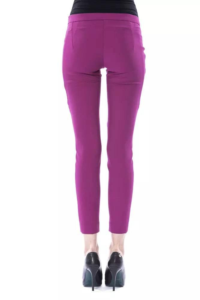 BYBLOS Purple Polyester Women Pants - Hilstor
