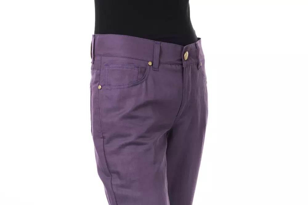 BYBLOS Purple Cotton Women's Pants - Hilstor