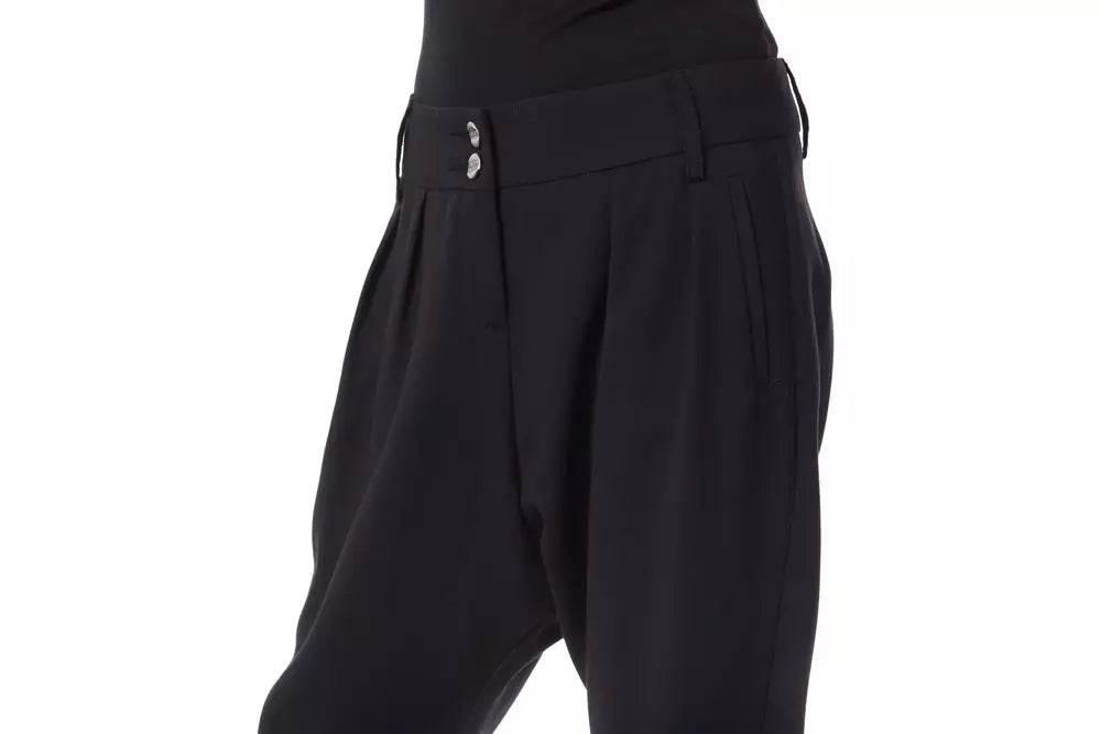 BYBLOS Black Polyester Women Pants - Hilstor