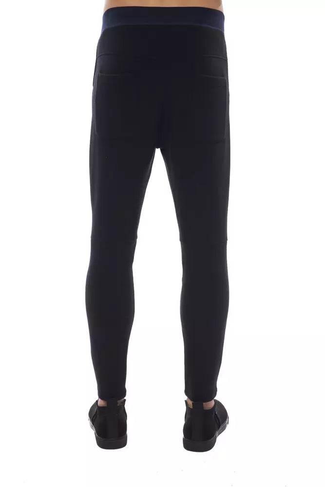 Nicolo Tonetto Black Viscose Men Pant - Hilstor
