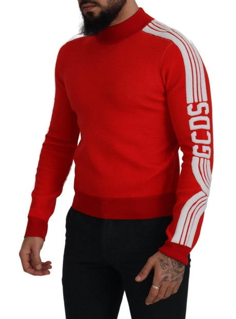 GCDS Elegant Red Pullover Sweater for Men - Hilstor