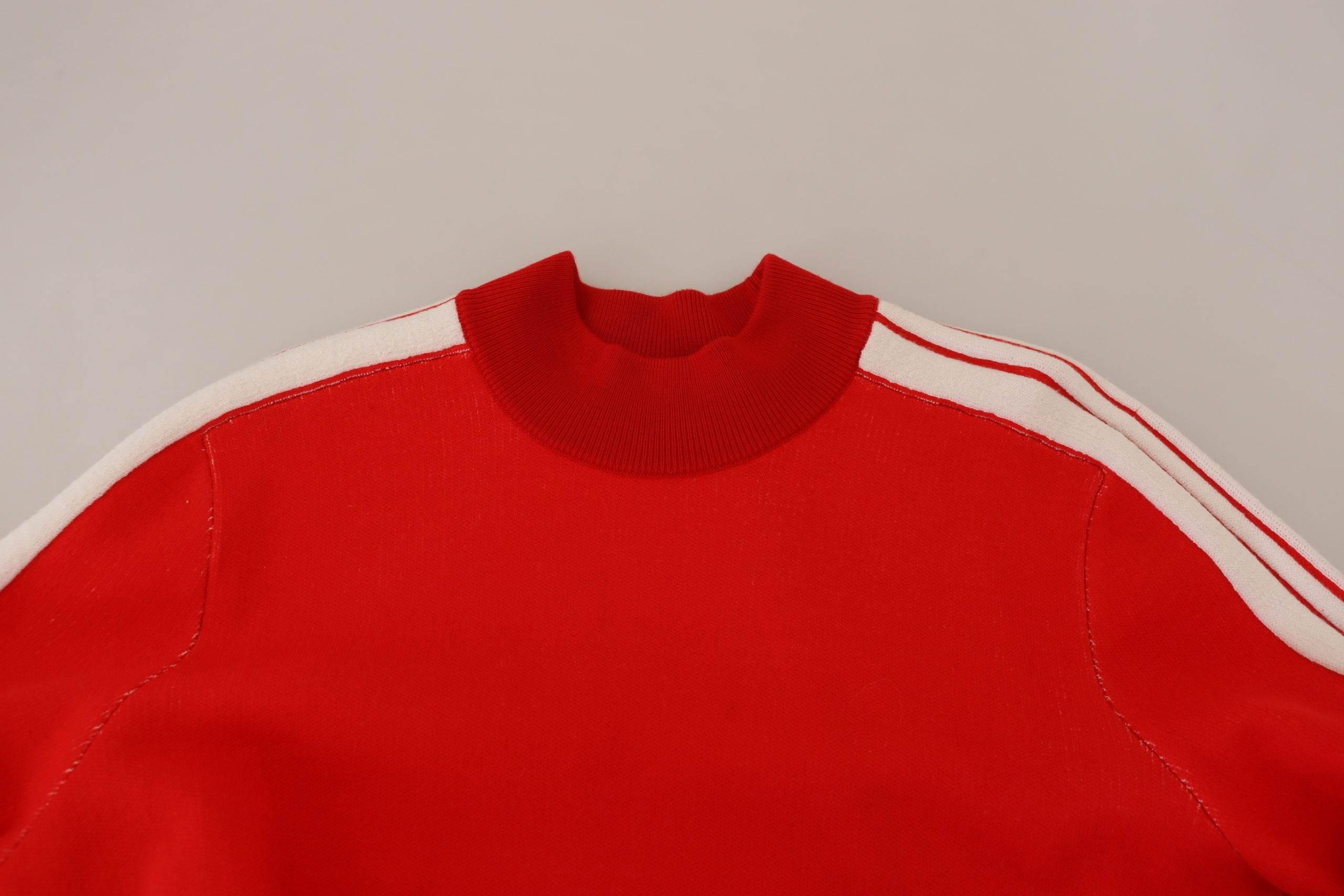 GCDS Elegant Red Pullover Sweater for Men - Hilstor