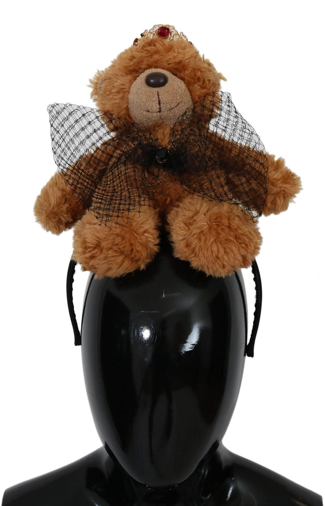 Dolce & Gabbana Teddy Bear Crystal Crown Hair Band - Hilstor
