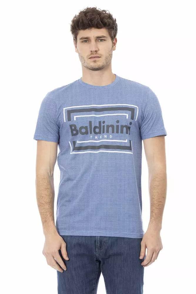 Baldinini Trend Light Blue Cotton Men T-Shirt - Hilstor
