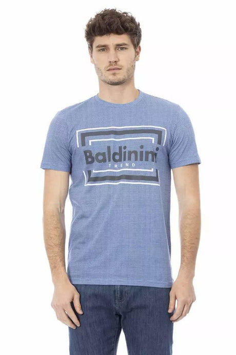 Baldinini Trend Light Blue Cotton Men T-Shirt - Hilstor