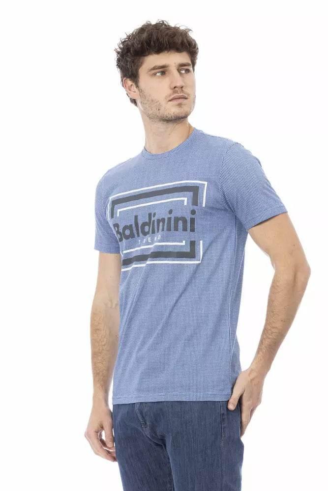 Baldinini Trend Light Blue Cotton Men T-Shirt - Hilstor