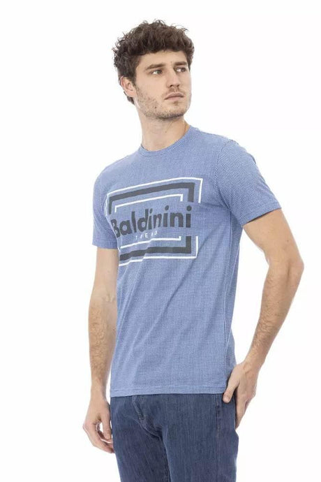 Baldinini Trend Light Blue Cotton Men T-Shirt - Hilstor
