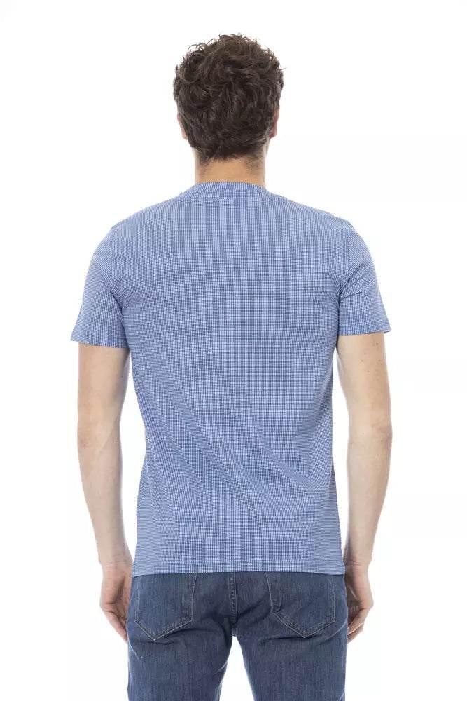 Baldinini Trend Light Blue Cotton Men T-Shirt - Hilstor