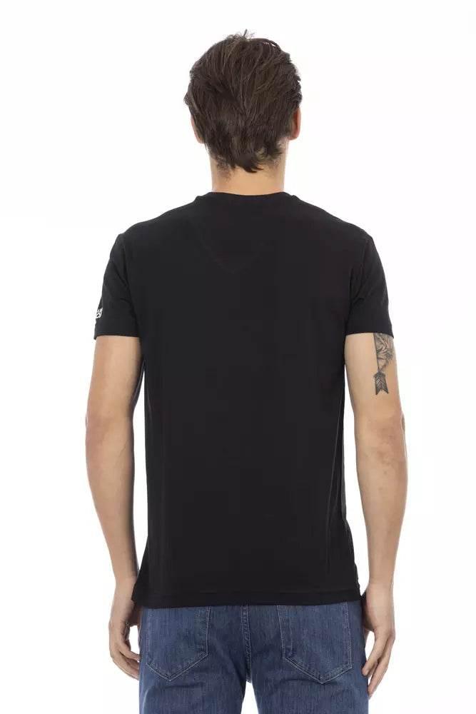 Trussardi Action Black Cotton Men T-Shirt - Hilstor