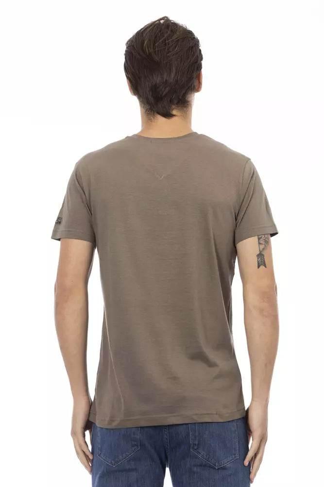 Trussardi Action Brown Cotton Men T-Shirt - Hilstor