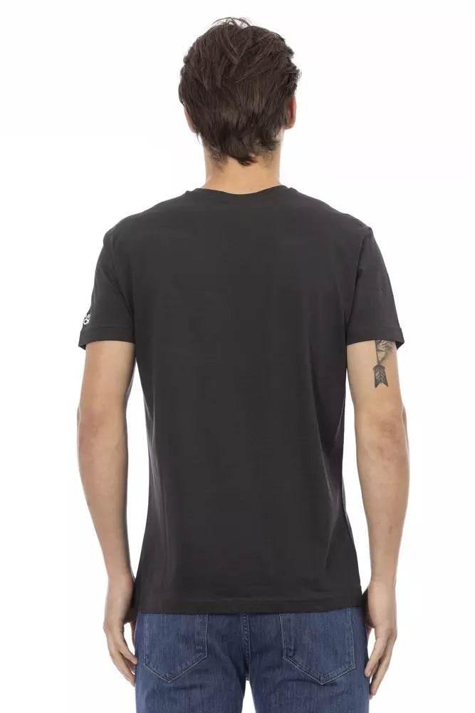 Trussardi Action Black Cotton Men T-Shirt - Hilstor