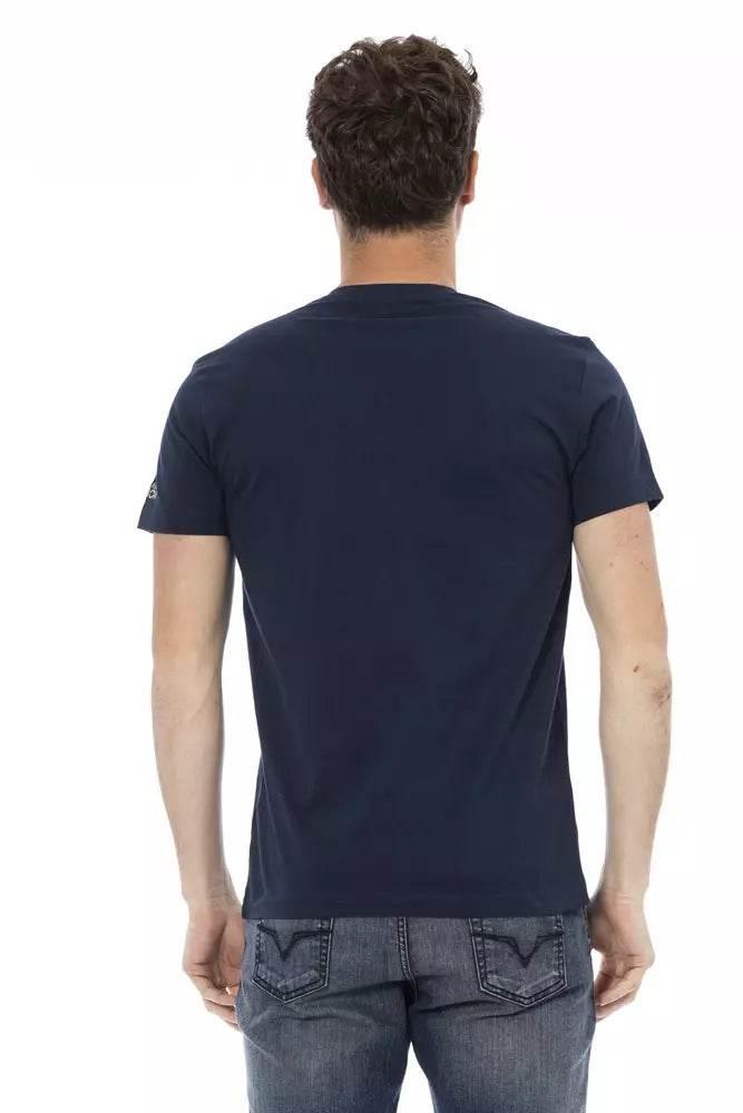 Trussardi Action Blue Cotton Men T-Shirt - Hilstor
