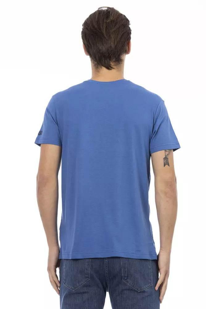 Trussardi Action Blue Cotton Men's T-Shirt - Hilstor