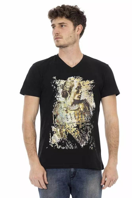 Trussardi Action Black Cotton Men T-Shirt - Hilstor