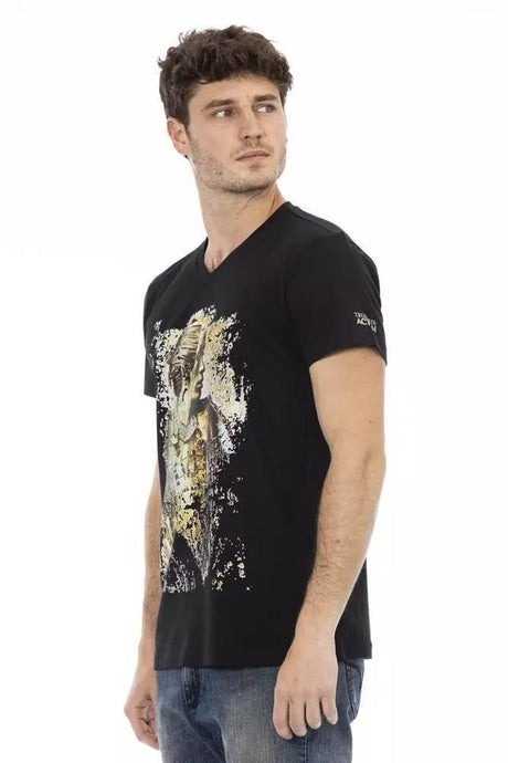 Trussardi Action Black Cotton Men T-Shirt - Hilstor