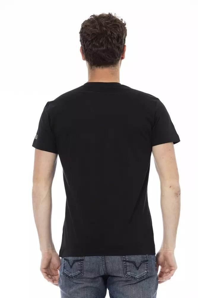 Trussardi Action Black Cotton Men T-Shirt - Hilstor