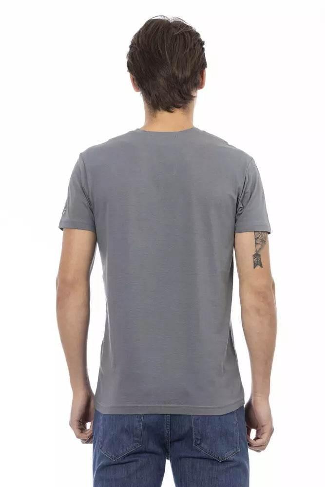 Trussardi Action Gray Cotton Men T-Shirt - Hilstor