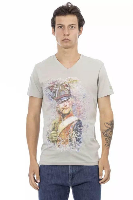Trussardi Action Gray Cotton Men T-Shirt - Hilstor
