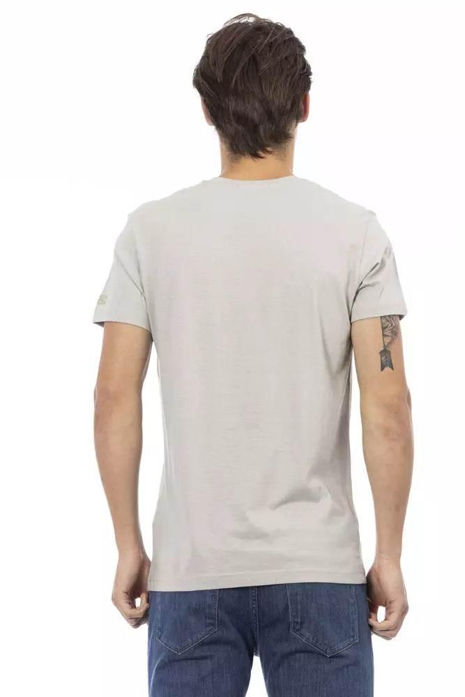 Trussardi Action Gray Cotton Men T-Shirt - Hilstor