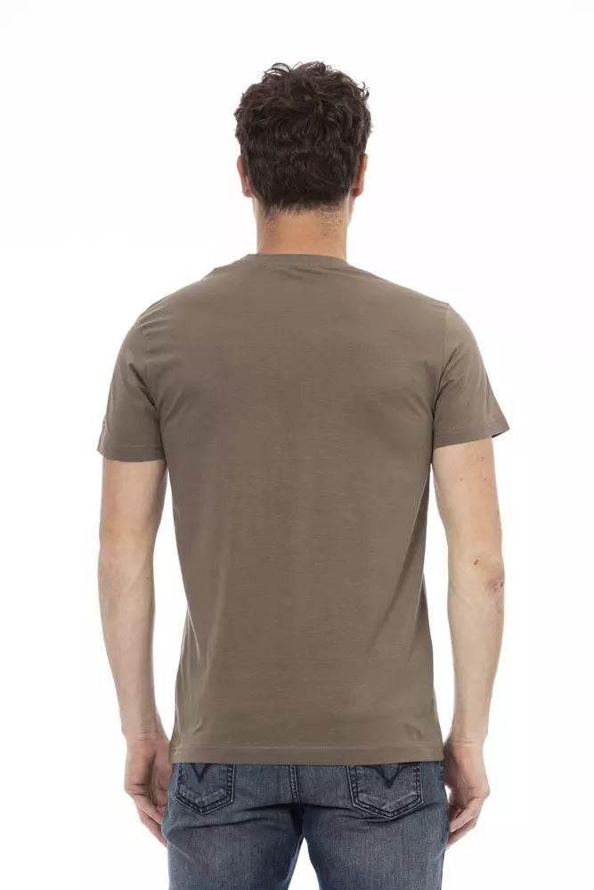 Trussardi Action Brown Cotton Men T-Shirt - Hilstor