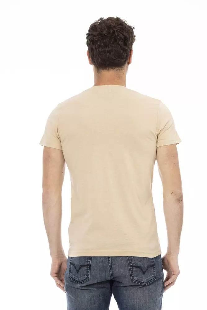 Trussardi Action Beige Cotton Men T-Shirt - Hilstor