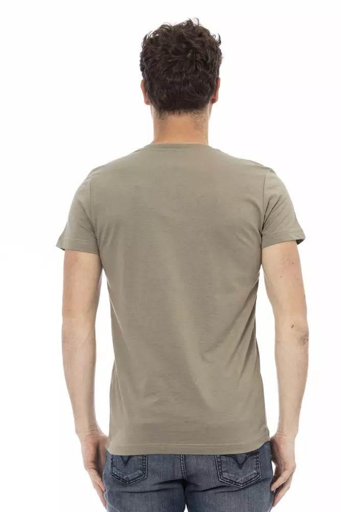 Trussardi Action Brown Cotton Men T-Shirt - Hilstor