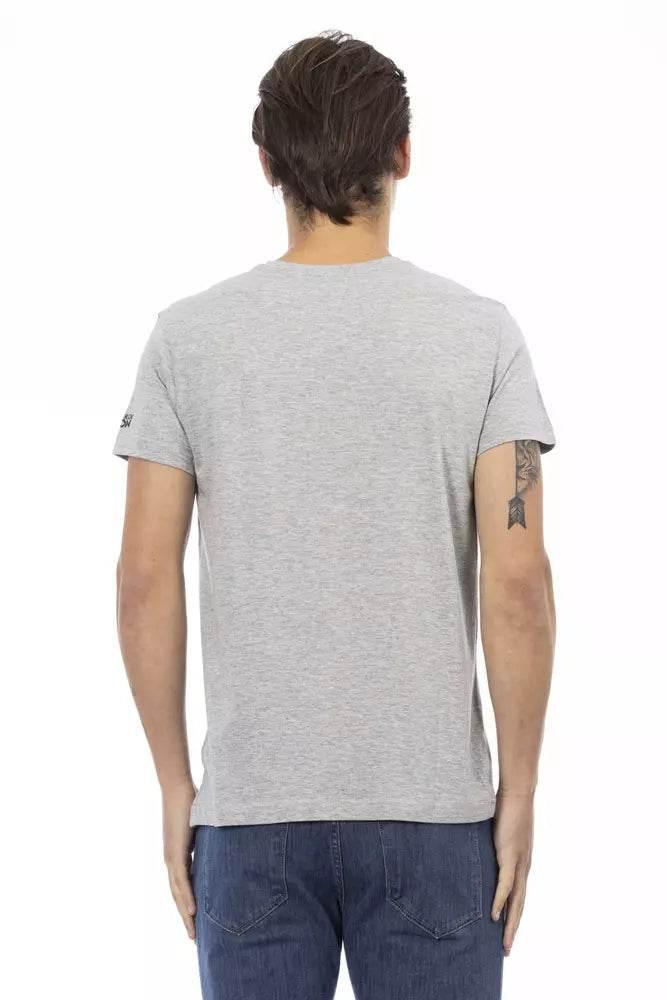 Trussardi Action Gray Cotton Men's T-Shirt - Hilstor