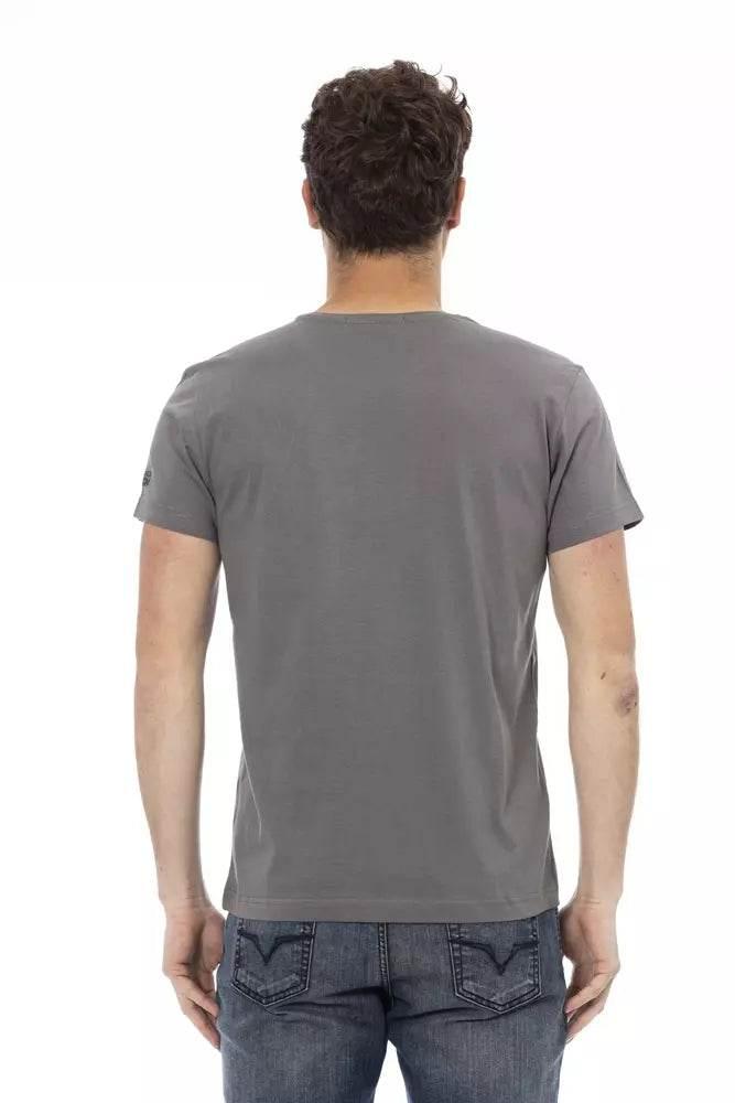 Trussardi Action Gray Cotton Men's T-Shirt - Hilstor
