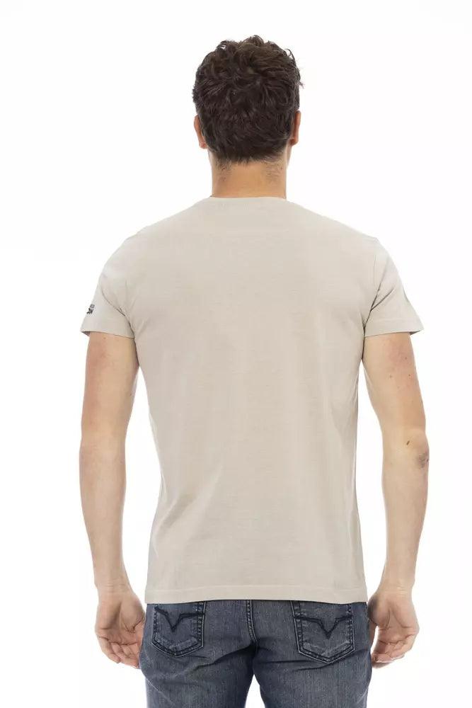 Trussardi Action Beige Cotton Men T-Shirt - Hilstor