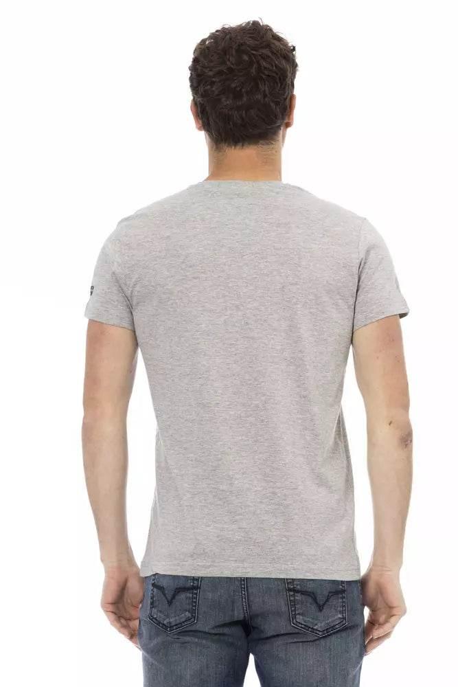 Trussardi Action Gray Cotton Men T-Shirt - Hilstor
