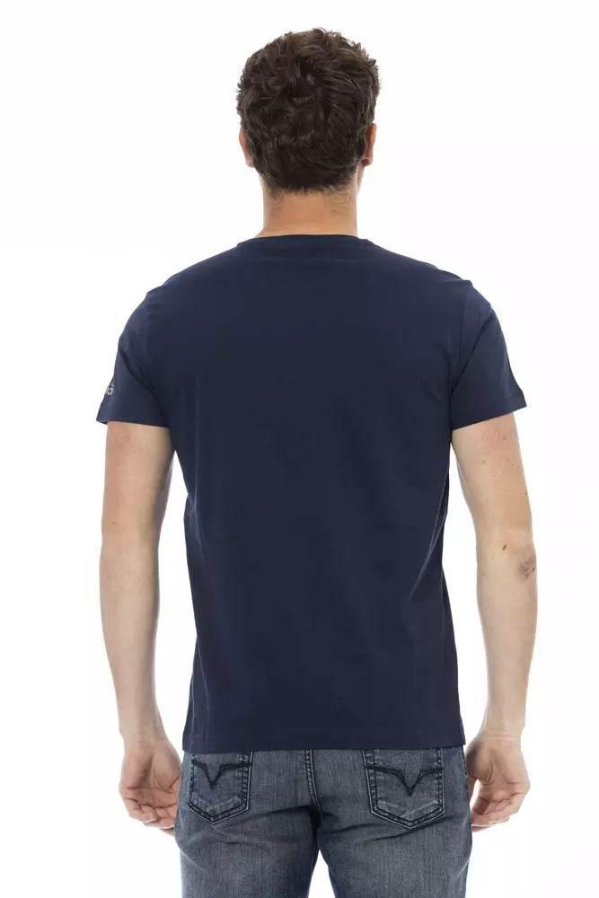 Trussardi Action Blue Cotton Men T-Shirt - Hilstor