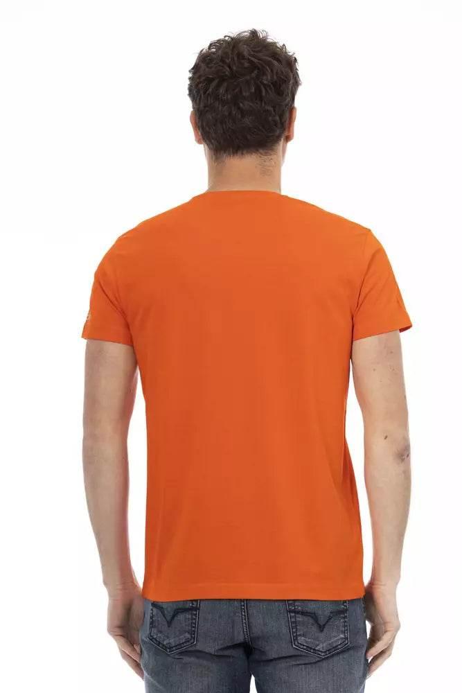 Trussardi Action Orange Cotton Men T-Shirt - Hilstor